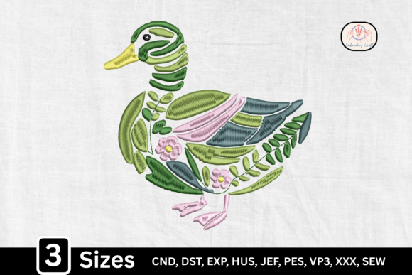 Botanical Floral Duck