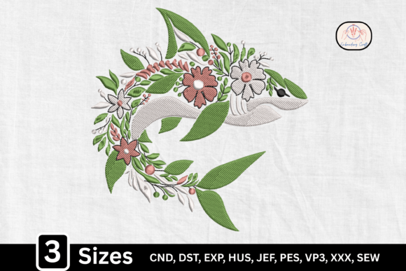 Botanical Floral Shark