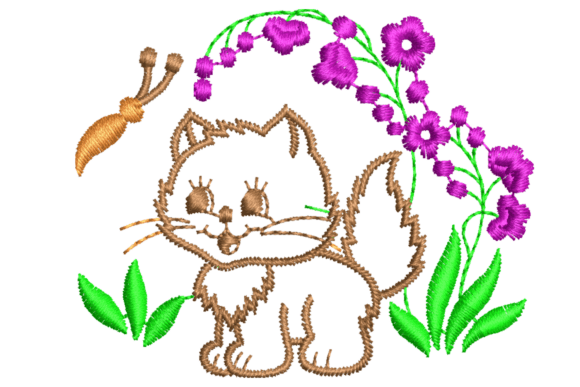 Cute Cat and Butterfly Embroidery Review
