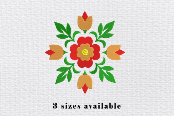 Floral Mandala Embroidery File