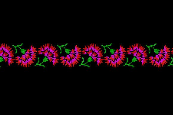 Flowers Border Embroidery Patterns
