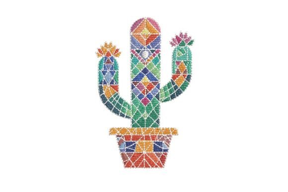 Mosaic Cuctus: A Vibrant, Stained-Glass Saguaro for Real Projects