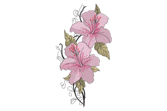 Pink Lily Flower: A Seasonal Embroidery Gem